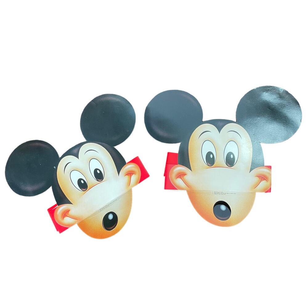 Delta Airlines Disney Promotional Mask Hat Advertising Mickey Mouse Vtg 1988